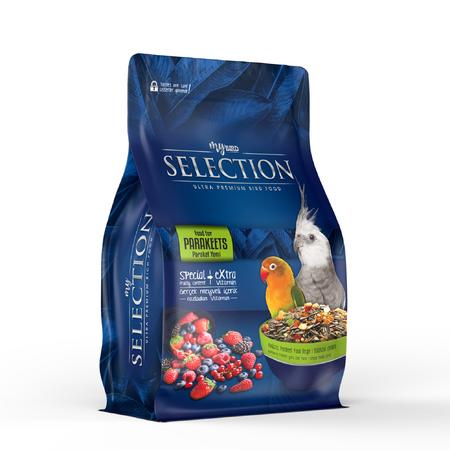 myyem selection gerçek meyve parçalı paraket yemi 1kg 