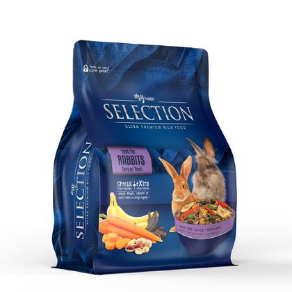 kuru sebze ve meyveli takviyeli tavşan rabbits yemi 1kg