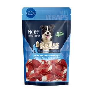 Nobilus Ördek ve Morina Balığı Sargısı Köpek Ödülü 80gr 