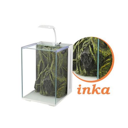 Nano Akvaryum Inca Dekorlu Beyaz