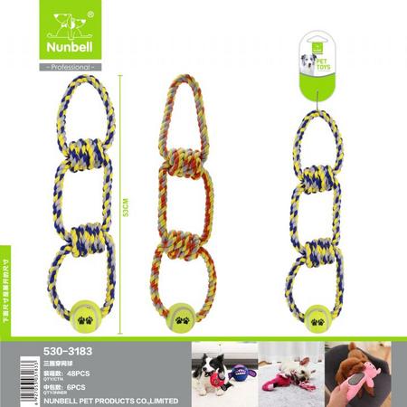 Nunbell Köpek Oyun.Kalın Üç Dügüm İp has-3183