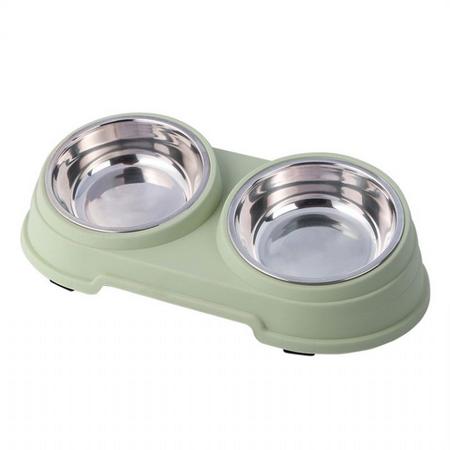 Nunbell Melamin Çelik Mama Kabı İkili  has-8144