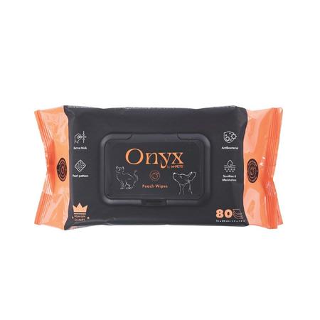 Onyx Şeftali Kokulu Kedi ve Köpekler İçin Temizleme Mendili 80'li Brsp-60106801