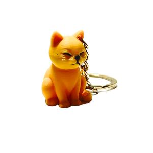 Oturan Kedi Krem Anahtarlık ANT00031