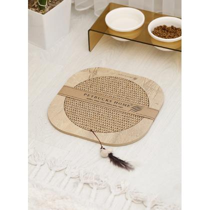 oval  kedi tırmalama matı bej petbucks