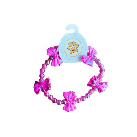 Parlak Pembe Kurdeleli Kolye S