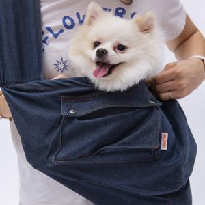 paw- Mavi Denim Crossbody Çanta 23026