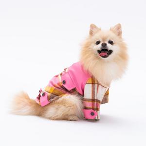 paw-23215 pembe plaid e pelle ceket 2XL beden