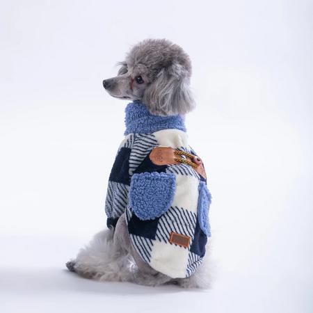 25213-Lacivert Chicago Checks Ceket 2XL Beden