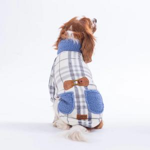 25214-Krem Chicago Checks Ceket 2XL Beden