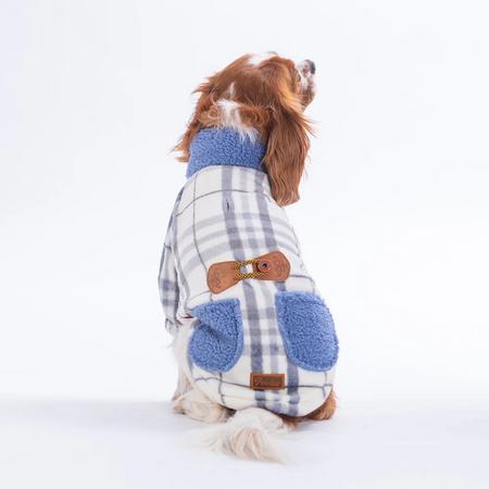 25214-Krem Chicago Checks Ceket XL Beden