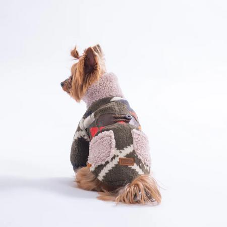 25219-Haki Chicago Ethnic Weave Ceket  2XL Beden