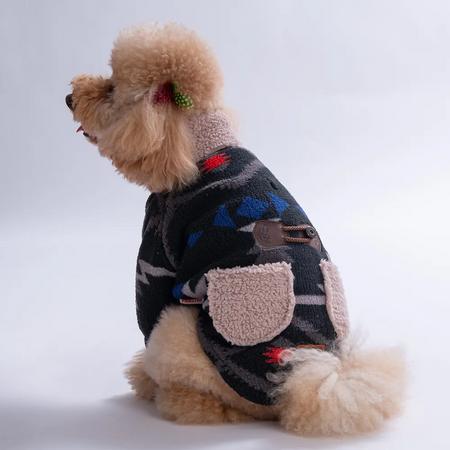 25222-Gri Chicago Ethnic Weave Ceket XL Beden