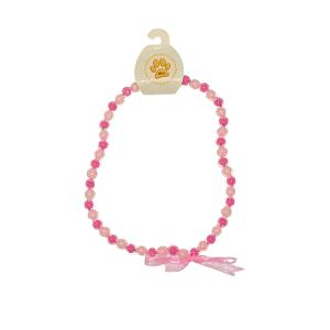 Pembe/Pudra Boncuklu Kolye S