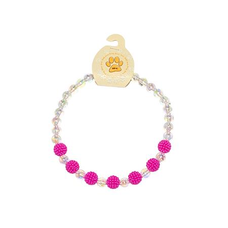 Pembe Topçuk İncı Kolye L beden