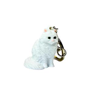 Persian Oturan Kedi Beyaz Anahtarlık PLA000279