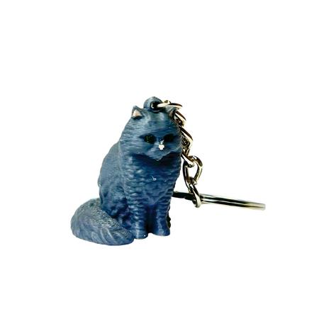 Persian Oturan Kedi Gri Anahtarlık PLA0001035