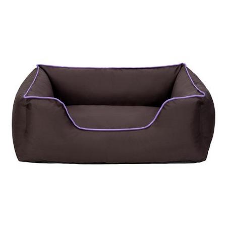 Pet Comfort Alpha Köpek Yatağı Kahverengi w Mor Biye M 80x65cm 7839