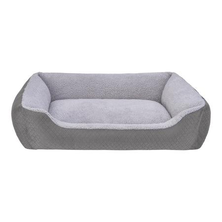 Bravo Duo Köpek Yatağı Gri/Gri Peluş L 90x70cm 7877