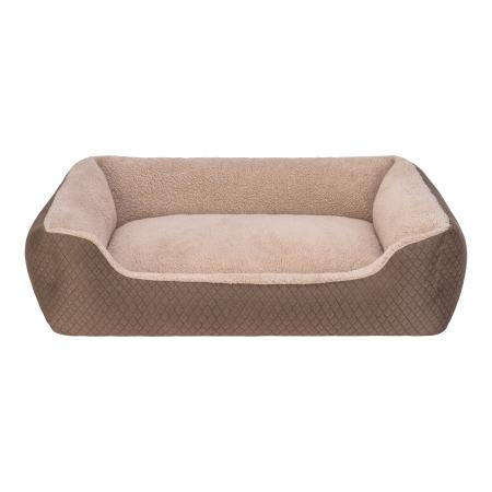 Bravo Duo Köpek Yatağı Kahverengi/Bej L 90x70cm 7745