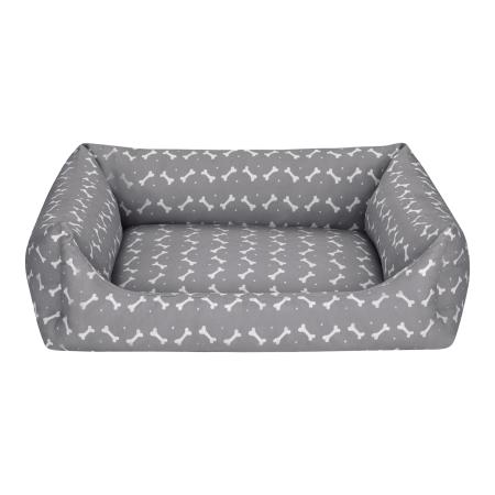 Pet Comfort Uniform Bone Gri-Beyaz Köpek Yatağı M 70x60cm 7637