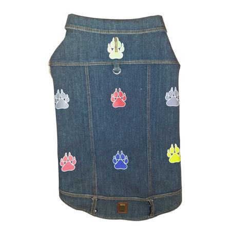 PET ELEGANTE  PATİ BASKILI KOT YELEK LACİVERT XS 6201