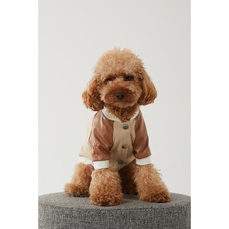 pet elegante collage ceket xxl kahverengi