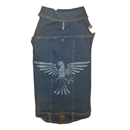 PET ELEGANTE KARTAL DESENLİ KOT YELEK ANTRASİT S 6201