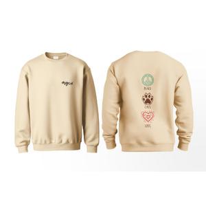 Pet Elegante Mycat Dik  Peace Love Cats Sweatshirt  s