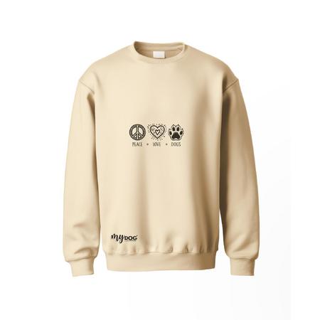 Pet Elegante Mydog Peace Love Dog Sweatshirt  l