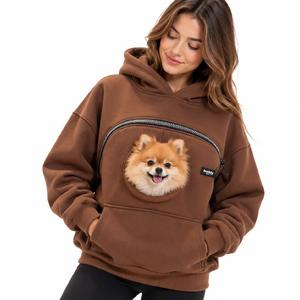 Pet Kanguru Sweatshirt Hoodie Kahverengi S-M Beden