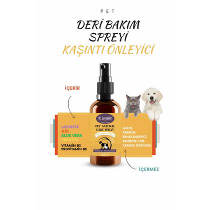 Pet Kaşıntı Önleyici Organik & Vegan & Aromaterapi Onarıcı Deri Bakım Spreyi