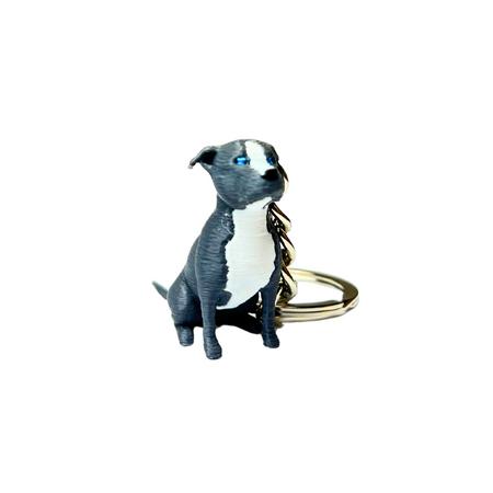 Pitbull Gri Blue Anahtarlık PLA000263
