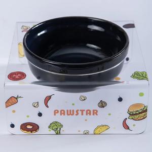 PMK026 Pizza & Vege-Tekli Seramik-Pleksi Mama ve Su Kabı