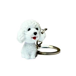 Poodle Beyaz Anahtarlık PLA1007