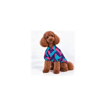 Retro 80–90’s Geometrik Desenli Köpek Ceketi L Beden