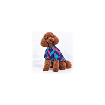 Retro 80–90’s Geometrik Desenli Köpek Ceketi XL Beden