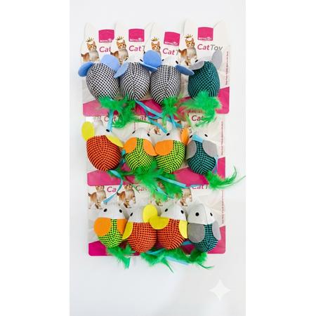 Büyük Kulak Tüy Kuyruk Kedi Oyuncak Fare - 03788