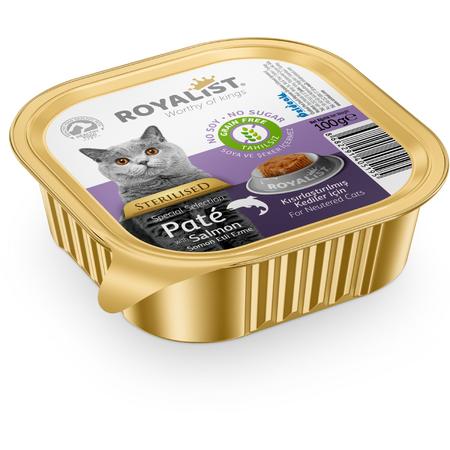 Royalist Kedi Somonlu Steril Kısır Kedi  Ezme Konserve  100 Gr 03610 