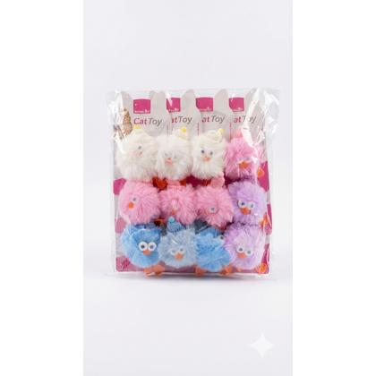 Ördek Yüzlü Tüylü Kedi Ponpon Oyuncak- 03799