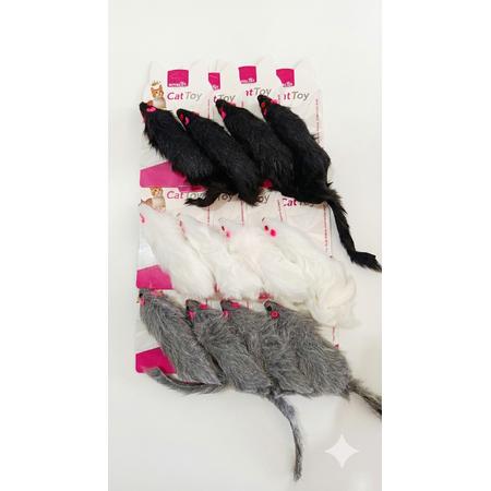 Pembe Kulaklı Peluş Kedi Oyuncak Fare - 03784