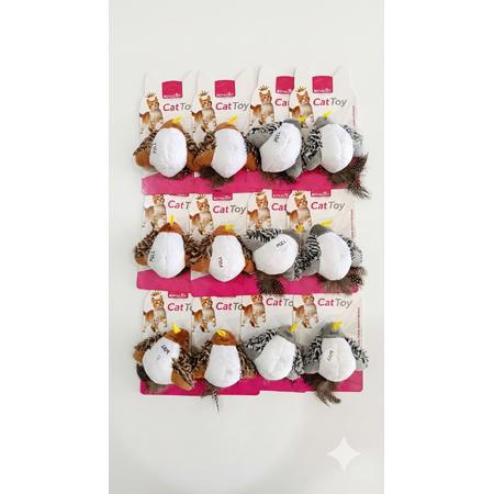 Puan Desenli Kedi Oyuncak Fare  - 03792