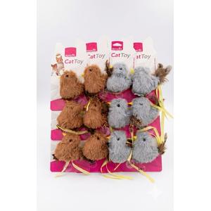 Sarı Gagalı Peluş Kuş Kedi Oyuncak - 03782