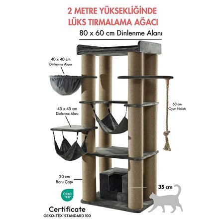 Ruby Kedi Oyun Parkı Tırmalama GRİ