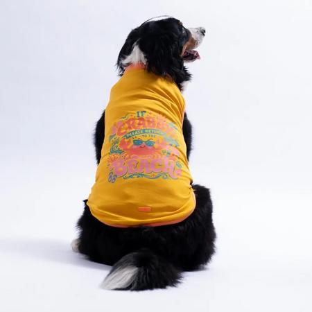 Sarı Crabby Beach Büyük Tişört 4XL Beden 26851