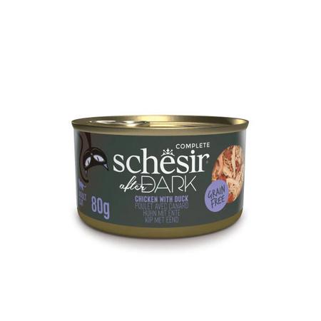 Schesir After Dark Tavuk ile Ördek Et Suyunda Yetişkin Kedi Konservesi 80gr	 ADP-21112360-212313