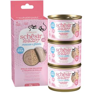 Schesir Baby Tavuk ile Somon Mus ve Fileto Konserve 3x55gr ADP-21630160-130150