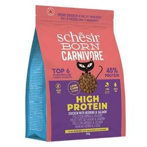 Schesir Born Carnivore Tavuklu Somonlu ve Ringa Balıklı Yetişkin Kedi Maması 255g ADP-23380364