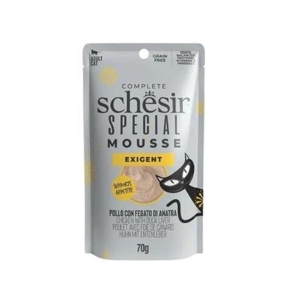 Schesir Exigent Tavuk ile Ördek Karaciğeri Tam ve Dengeli Yetişkin Kedi Maması Pouch 70g ADP-21231004-131041