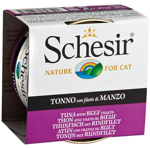 Schesir For Cat Jöle İçerisinde Ton Balıklı ve Sığır Filetolu Kedi Maması 85g ADP-C141